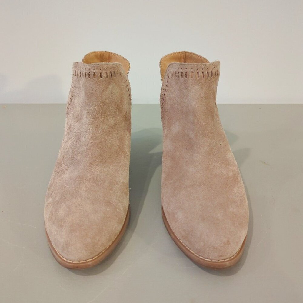 Lucky Brand Tan Suede Ankle Booties Size 9 - Picture 3 of 10